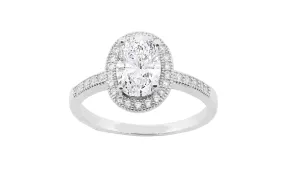 Blake True 18k White Gold Plated Ring with CZ Crystals