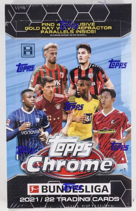 2021/22 Topps Chrome Bundesliga Soccer Hobby Lite Box 16 Packs Per Box, 4 Cards Per Pack