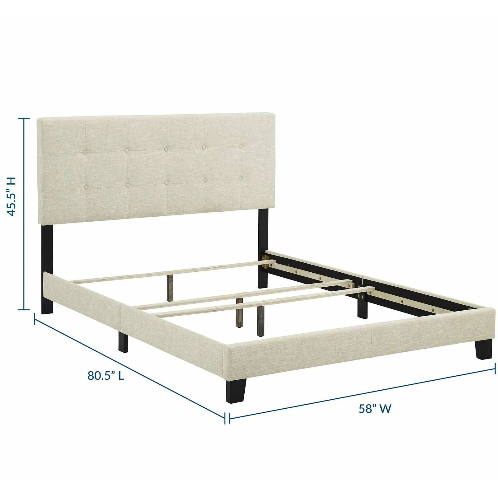 Amira Upholstered Fabric Bed