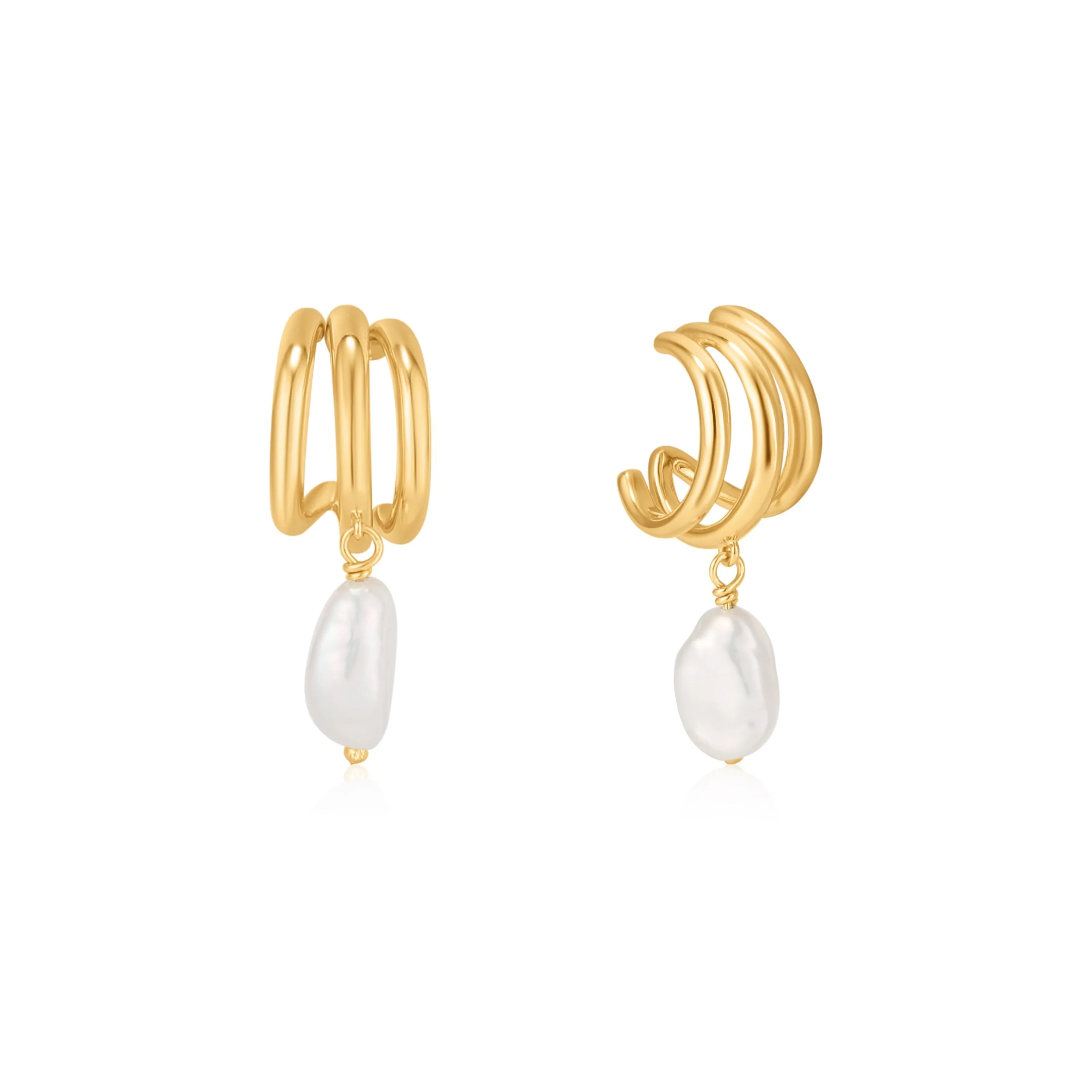 Ania Haie Gold Triple Mini Hoop Earrings