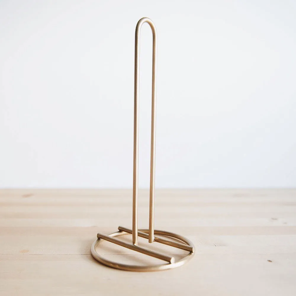 Brass Paper Towel & Toilet Paper Holder