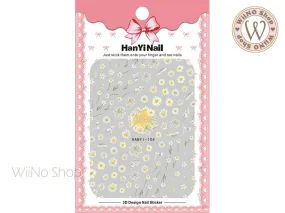 Dried Flowers Adhesive Nail Art Sticker - 1 pc (HY-104)