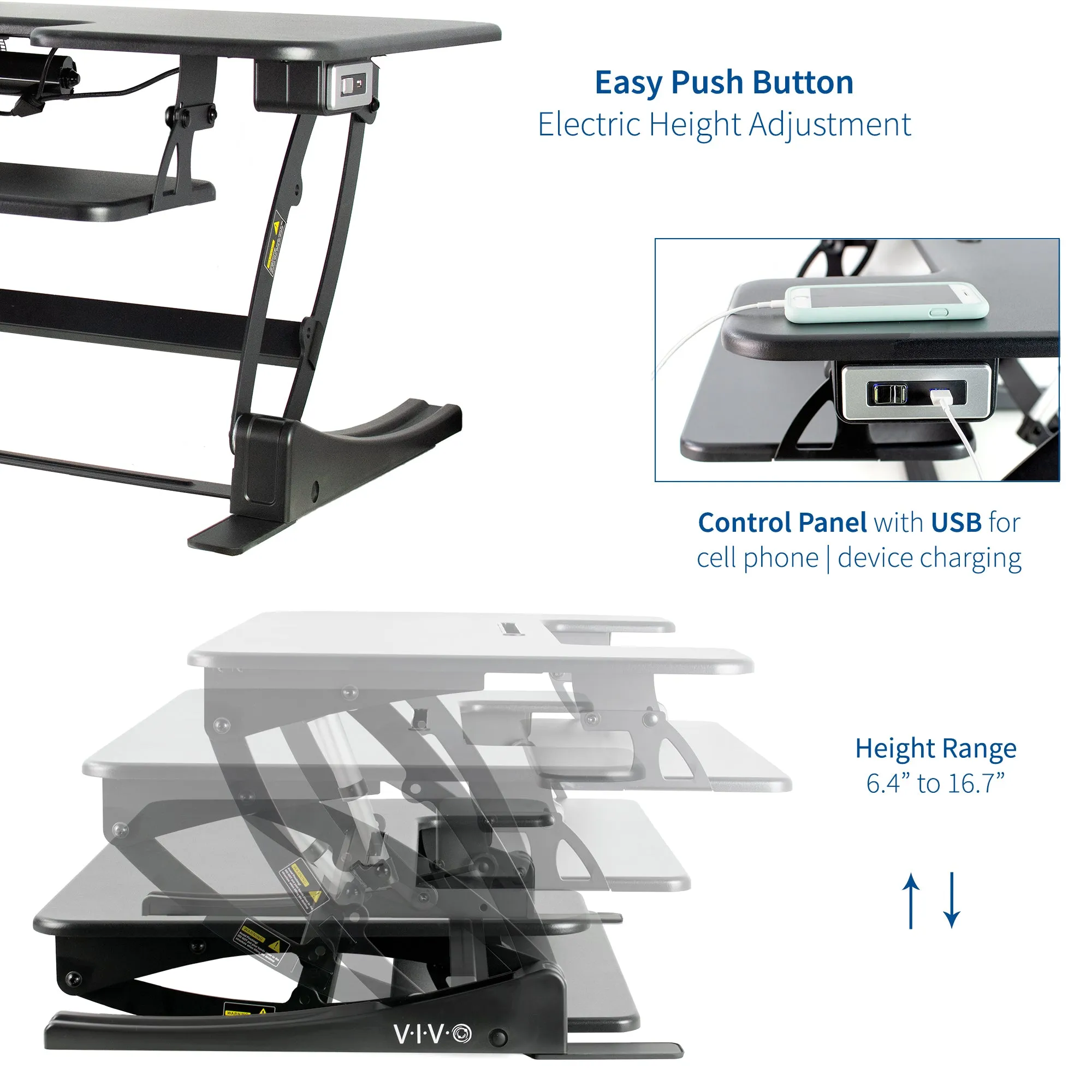 Electric Standing Desk Converter (42")