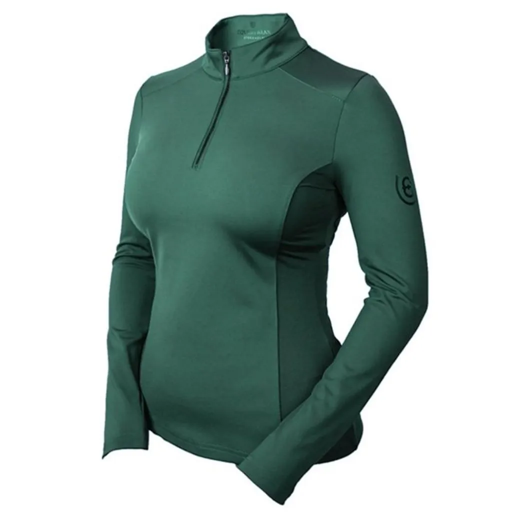 Equestrian Stockholm Long Sleeved Vision Top Sycamore Green