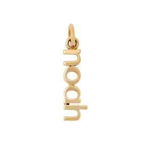 Gold Vertical Name Charm