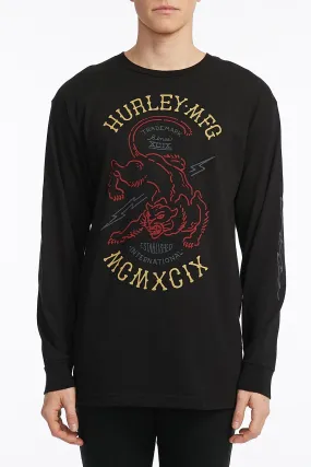 Hurley Guys Tiger Graphic Long Sleeve Tee