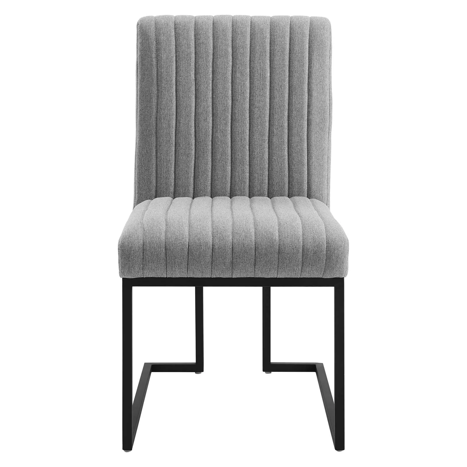 Indulge Channel Tufted Fabric Dining Chairs - Set of 2