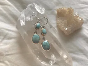 Larimar Ari Earrings - Double Drop