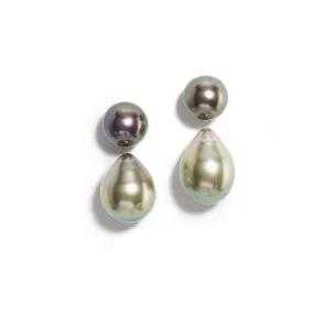 Lavender Green Peacock Drop Tahitian Pearl II