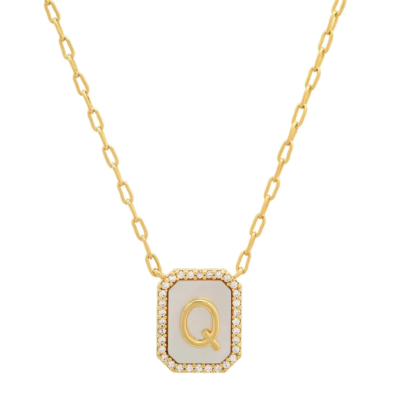 Mother Of Pearl Monogram Necklace