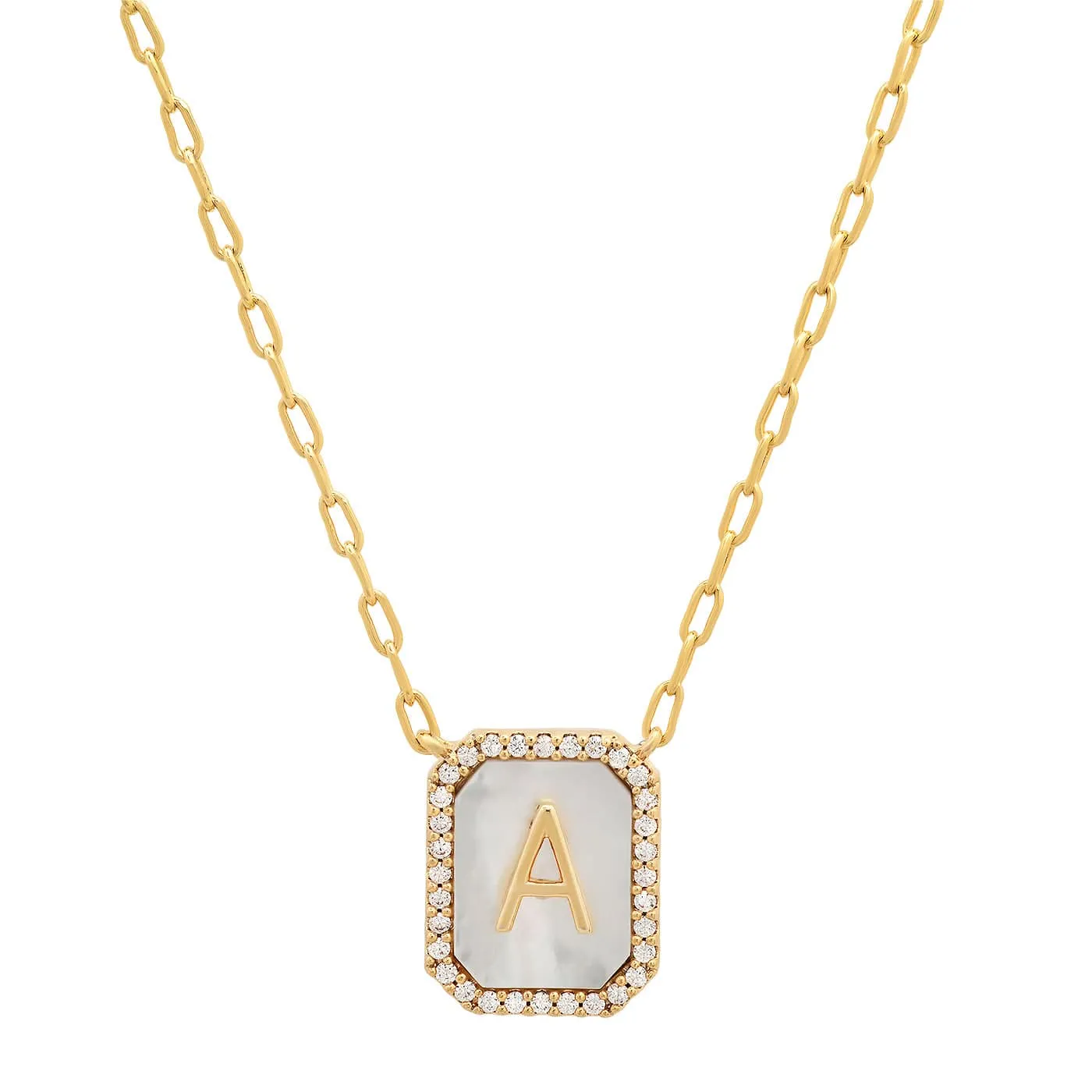 Mother Of Pearl Monogram Necklace