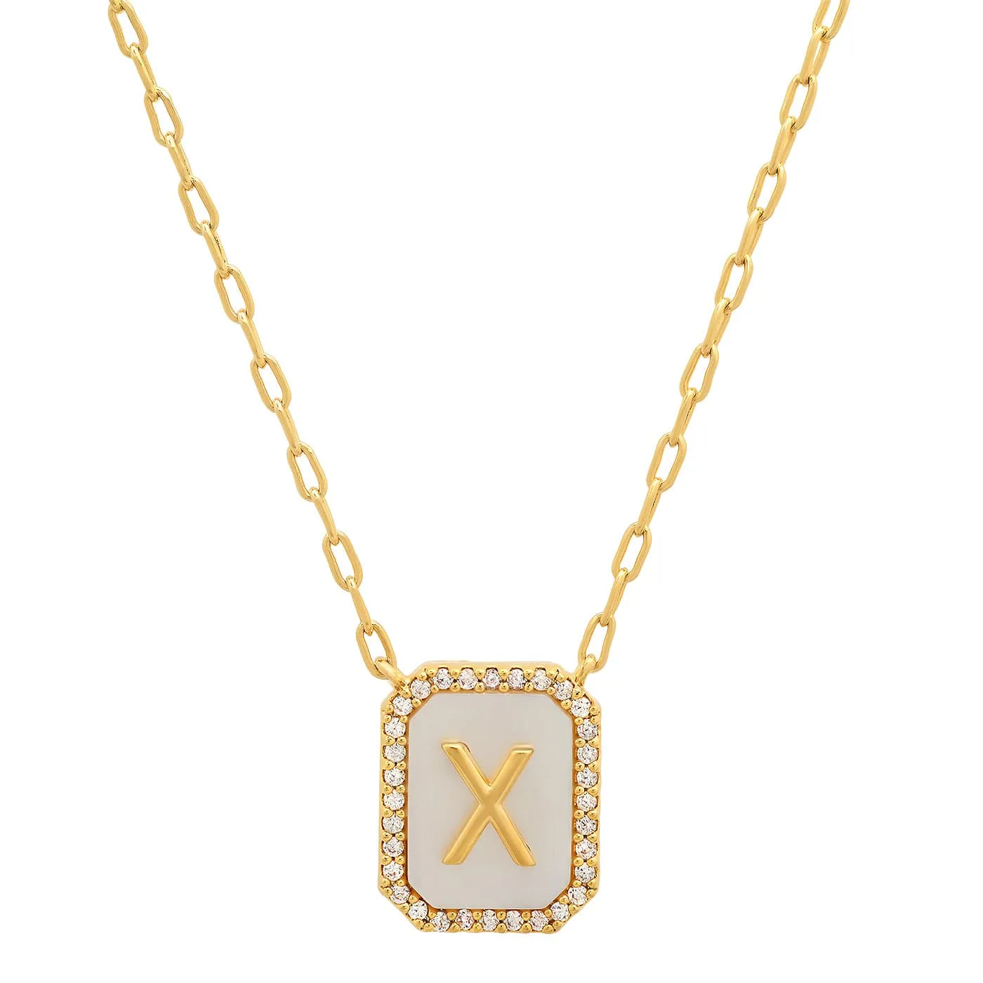 Mother Of Pearl Monogram Necklace