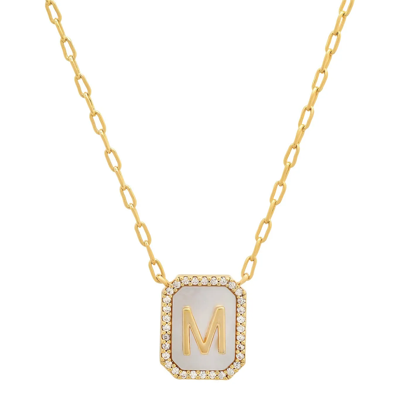 Mother Of Pearl Monogram Necklace