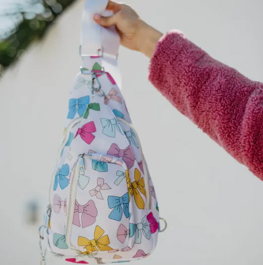 Multicolored Bows Sling Bag