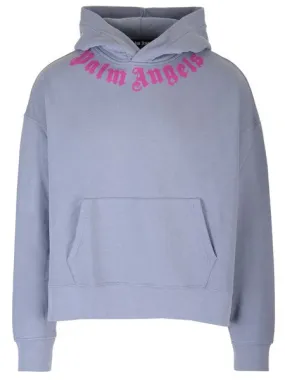 Palm Angels Neck Logo hoodie Gray