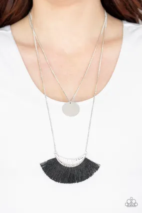 Paparazzi Accessories  - Tassel Temptation #N853 Peg - Black Necklace