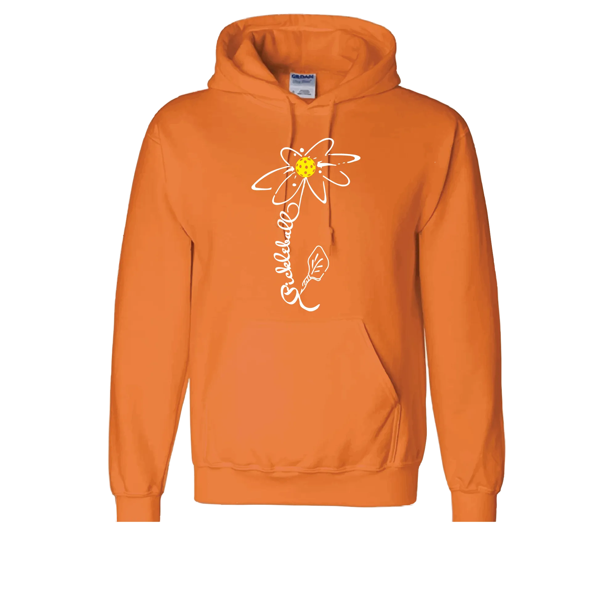 Pickleball Flower (Yellow, Cyan or Green) | Unisex Hoodie Athletic Sweatshirt | 50% Cotton/50% Polyester