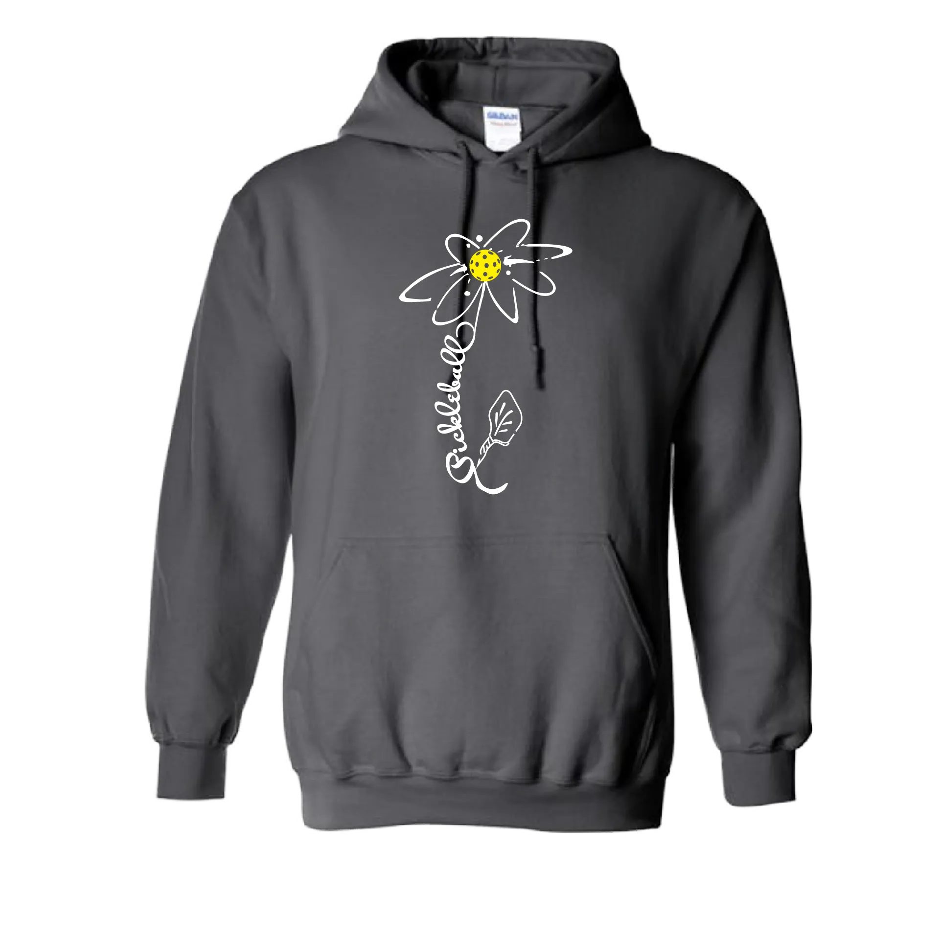 Pickleball Flower (Yellow, Cyan or Green) | Unisex Hoodie Athletic Sweatshirt | 50% Cotton/50% Polyester