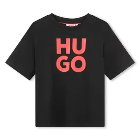 Playera para nio y adolescente HUGO negra