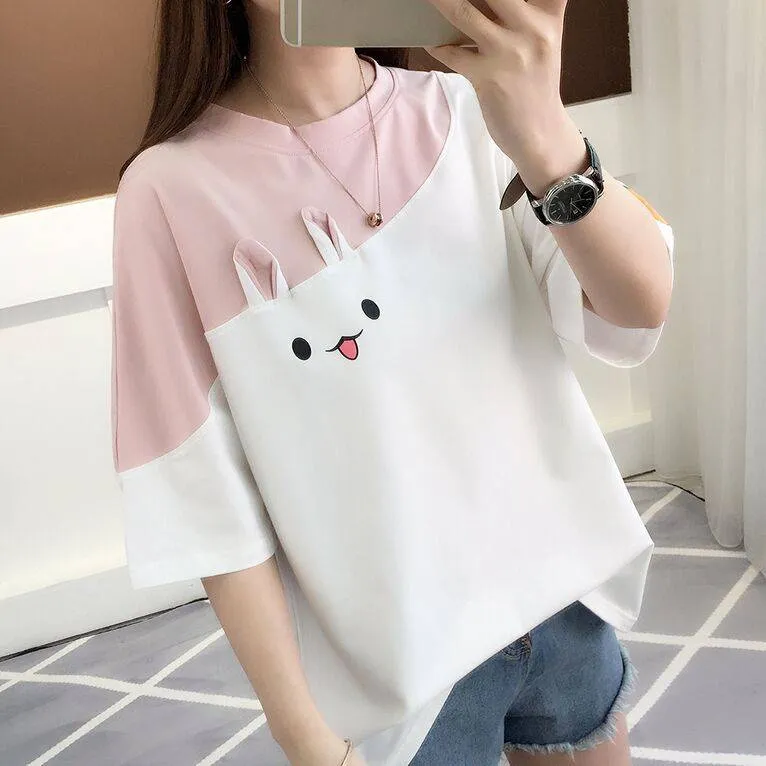 Pocket Bunny Oversized T-Shirt