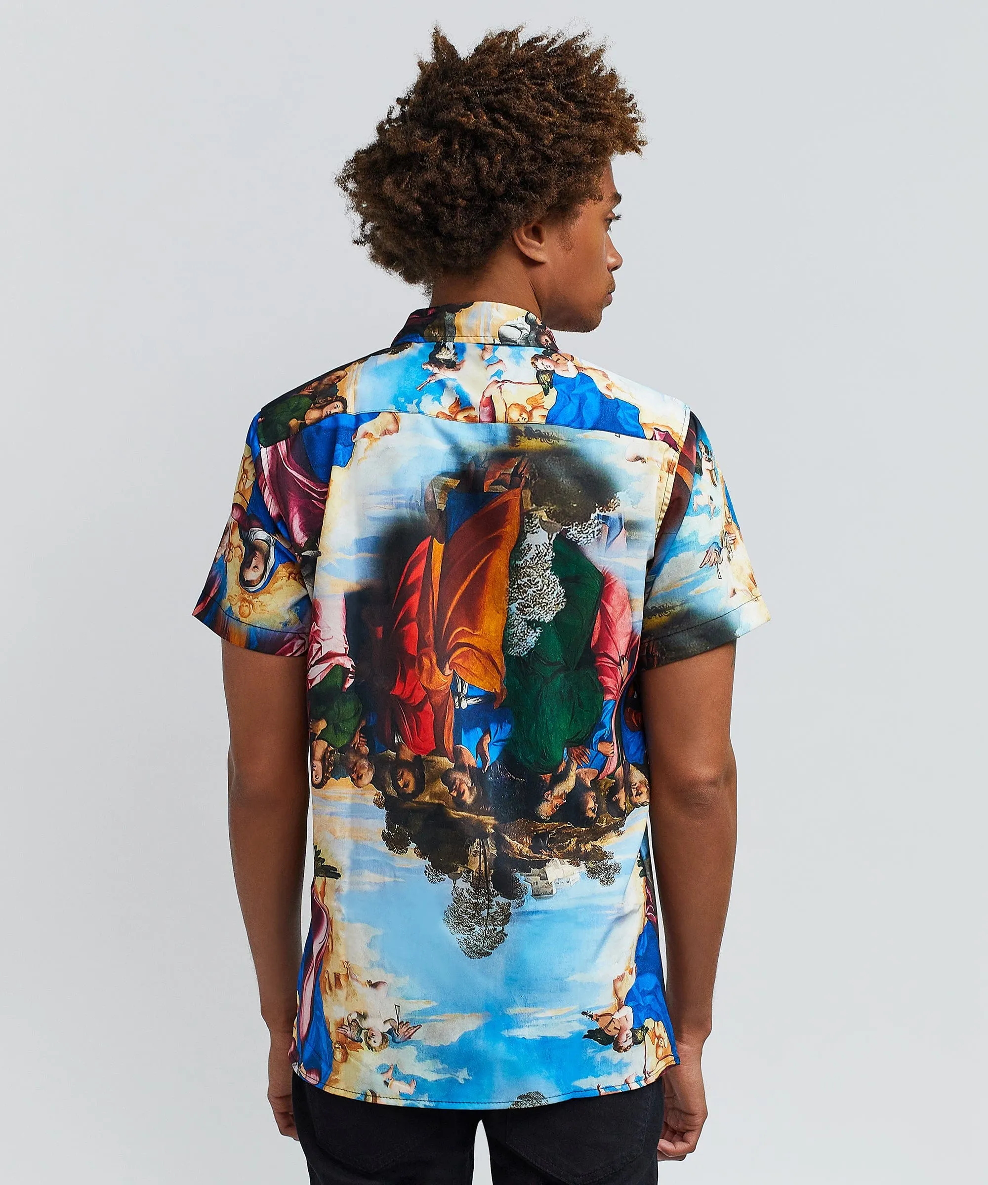 Reason Renaissance Allover Print Short Sleeve Shirt