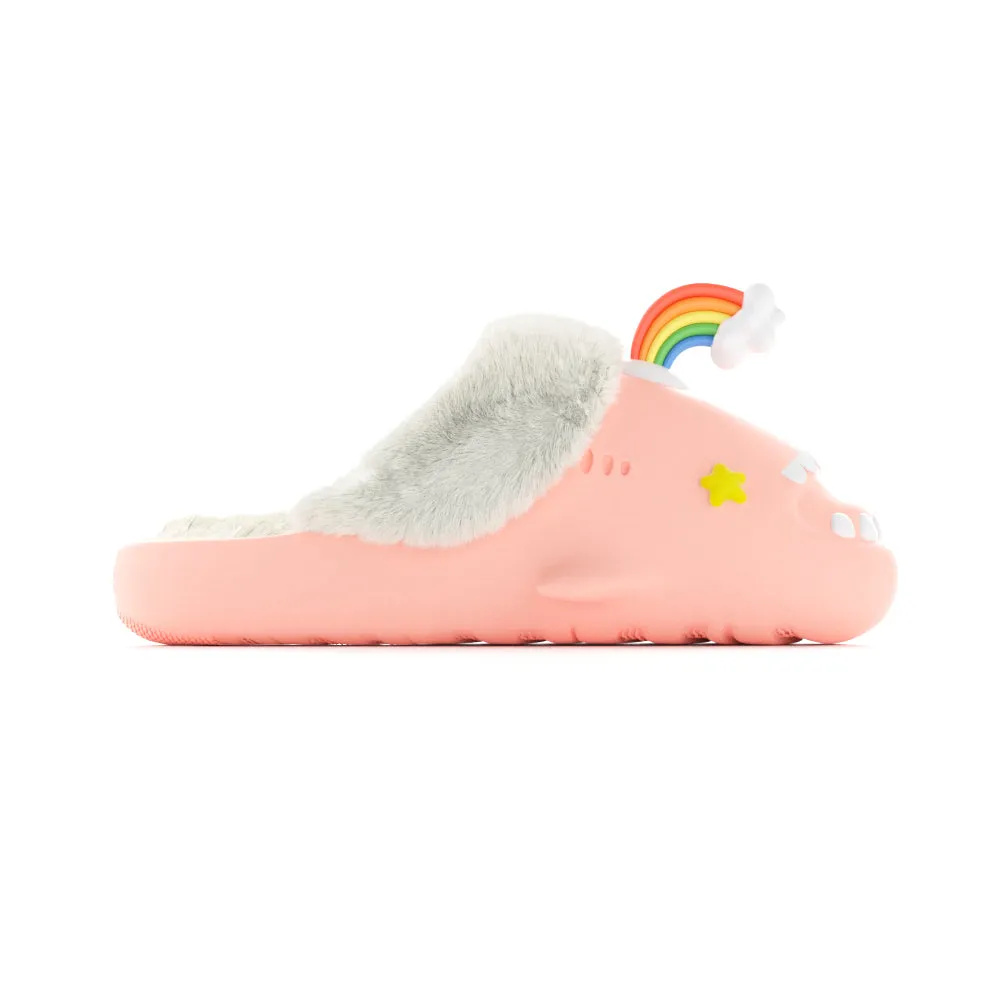 Sharkicks Pro - Winter Rainbow Star Eyes Heel-open