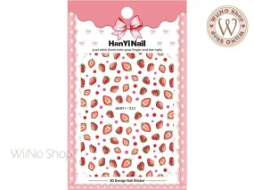 Strawberry Adhesive Nail Art Sticker - 1 pc (HY-333)