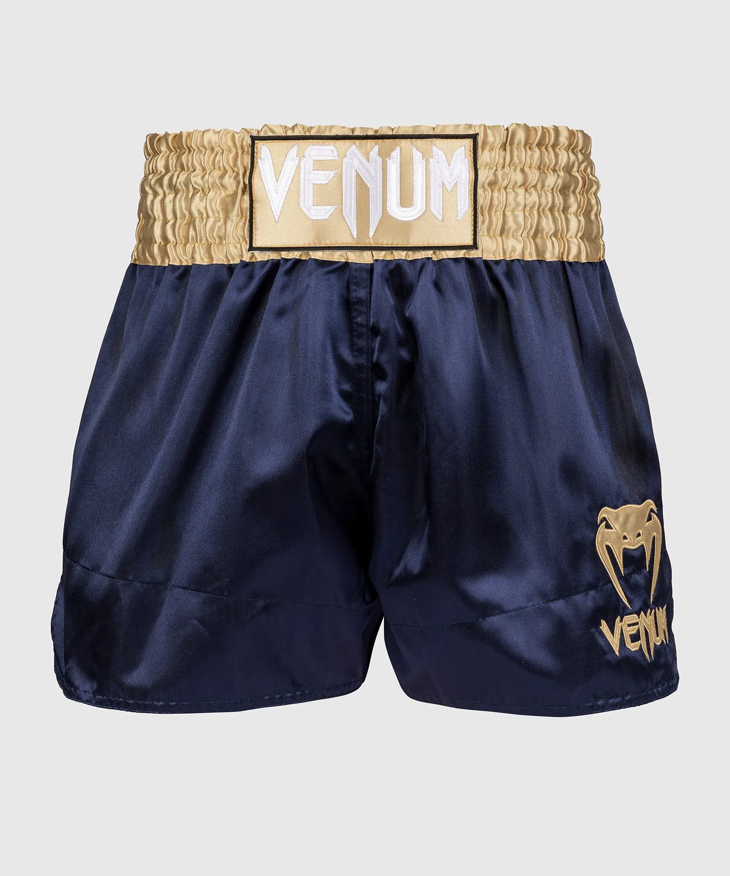 Venum Classic Muay Thai Shorts - Navy Blue/Gold