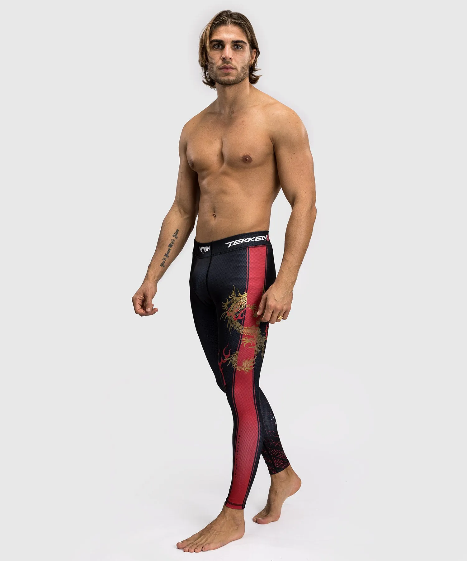 Venum x TEKKEN 8 - Marshall Law Spats - Black/Red/Gold